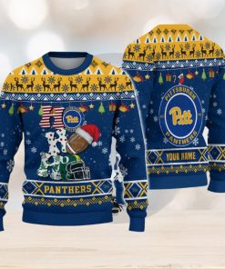 NCAA Pittsburgh Panthers HO HO HO Custom Ugly Christmas Sweater