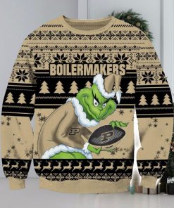 NCAA Purdue Boilermakers Grinch AOP Ugly Christmas Sweater Christmas Gift For Men And Women