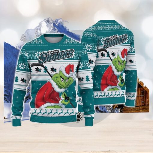 NCAA San Jose Sharks Football Fans Sweater Grinch Ugly Sweater Christmas Xmas Gift