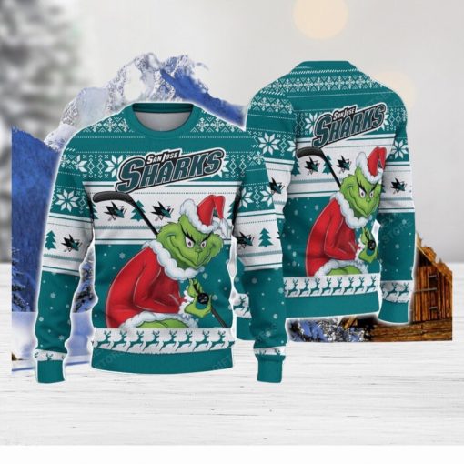 NCAA San Jose Sharks Football Fans Sweater Grinch Ugly Sweater Christmas Xmas Gift