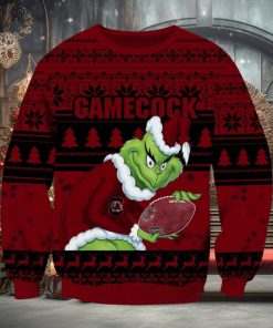 NCAA South Carolina Gamecocks Grinch AOP Ugly Christmas Sweater Christmas Gift For Men And Women