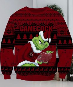 NCAA South Carolina Gamecocks Grinch AOP Ugly Christmas Sweater Christmas Gift For Men And Women