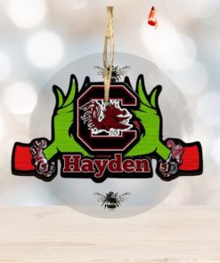 NCAA South Carolina Gamecocks Grinch Christmas Ornament