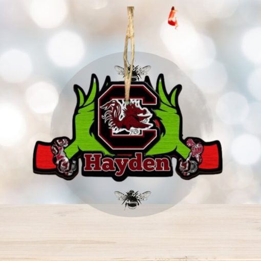 NCAA South Carolina Gamecocks Grinch Christmas Ornament