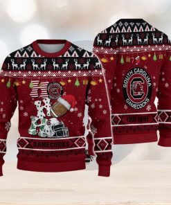 NCAA South Carolina Gamecocks HO HO HO Custom Ugly Christmas Sweater