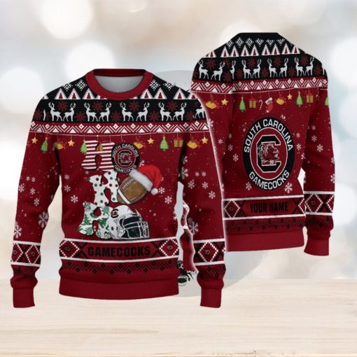 NCAA South Carolina Gamecocks HO HO HO Custom Ugly Christmas Sweater