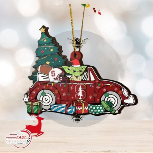 NCAA Stanford Cardinal And Baby Yoda Christmas Ornament