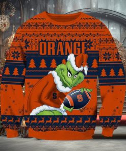 NCAA Syracuse Orange Grinch AOP Ugly Christmas Sweater Christmas Gift For Men And Women