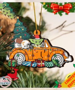 NCAA Tennessee Volunteers And Baby Yoda Christmas Ornament 2023 Christmas Tree Decorations