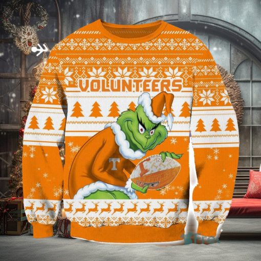 NCAA Tennessee Volunteers Grinch AOP Ugly Christmas Sweater Christmas Gift For Men And Women