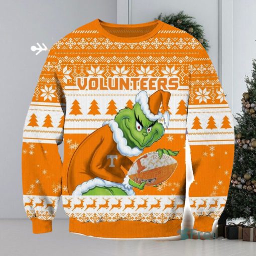 NCAA Tennessee Volunteers Grinch AOP Ugly Christmas Sweater Christmas Gift For Men And Women