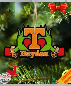 NCAA Tennessee Volunteers Grinch Christmas Ornament Personalized Your Name 2023 Christmas Tree Decorations