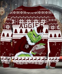 NCAA Texas A&M Aggies Grinch AOP Ugly Christmas Sweater Christmas Gift For Men And Women