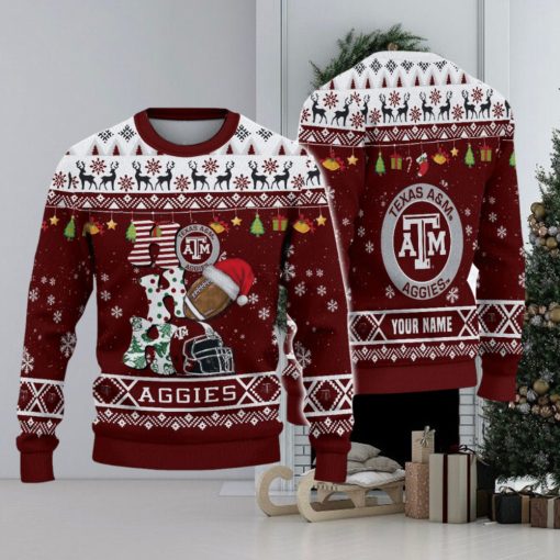 NCAA Texas A&M Aggies HO HO HO Custom Ugly Christmas Sweater