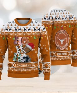 NCAA Texas Longhorns HO HO HO Custom Ugly Christmas Sweater