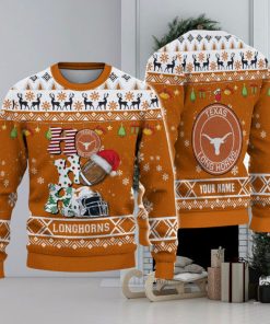 NCAA Texas Longhorns HO HO HO Custom Ugly Christmas Sweater