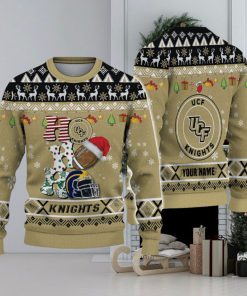 NCAA UCF Knights HO HO HO Custom Ugly Christmas Sweater