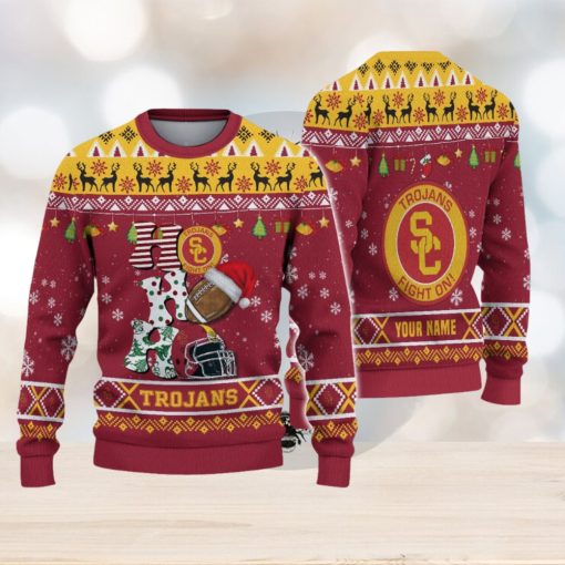 NCAA USC Trojans HO HO HO Custom Ugly Christmas Sweater