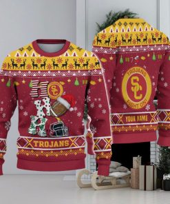 NCAA USC Trojans HO HO HO Custom Ugly Christmas Sweater Limotees