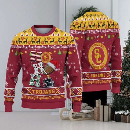 NCAA USC Trojans HO HO HO Custom Ugly Christmas Sweater