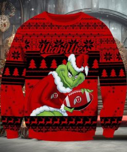 NCAA Utah Utes Grinch AOP Ugly Christmas Sweater Christmas Gift For Men And Women