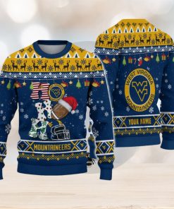 NCAA West Virginia Mountaineers HO HO HO Custom Ugly Christmas Sweater