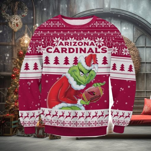 NFL Arizona Cardinals Grinch AOP Ugly Christmas Sweater Christmas Gift For Men And Women