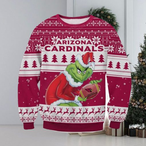 NFL Arizona Cardinals Grinch AOP Ugly Christmas Sweater Christmas Gift For Men And Women