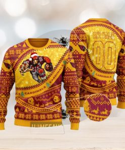 NFL Arizona Cardinals Mascot Woolen Christmas Full Print Custom Sweater