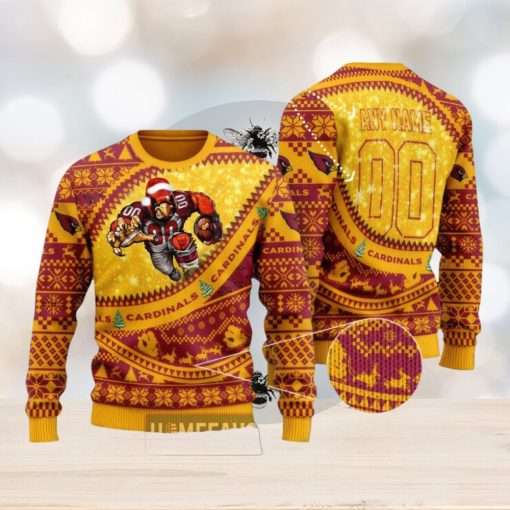 NFL Arizona Cardinals Mascot Woolen Christmas Full Print Custom Sweater