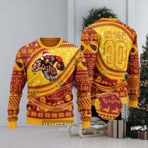 NFL Arizona Cardinals Mascot Woolen Christmas Full Print Custom Sweater