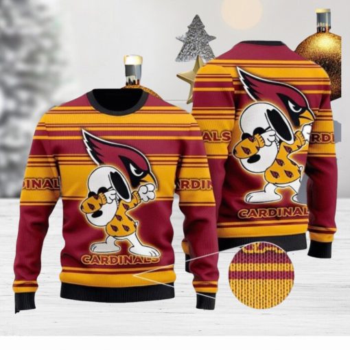 NFL Arizona Cardinals Snoopy Celebrates His Victory Ugly Christmas Sweater