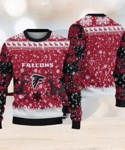 NFL Atlanta Falcons Christmas Reindeer V2 Sport Christmas Ugly Sweater 3D