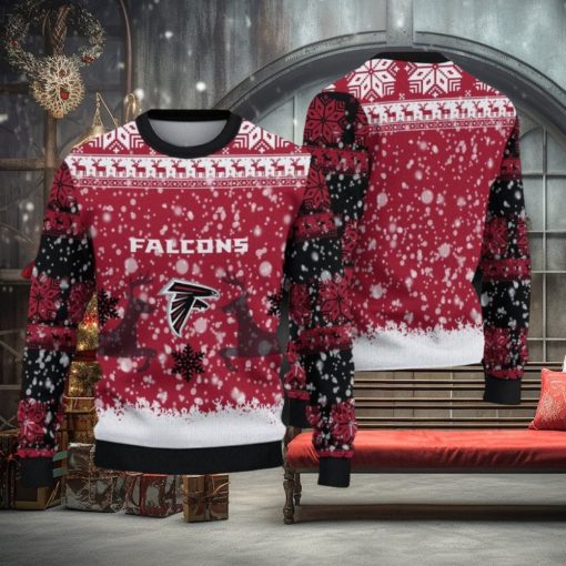 NFL Atlanta Falcons Christmas Reindeer V2 Sport Christmas Ugly Sweater 3D