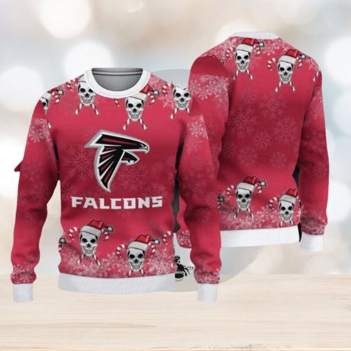 NFL Atlanta Falcons Christmas Skull Sport Christmas Ugly Sweater 3D