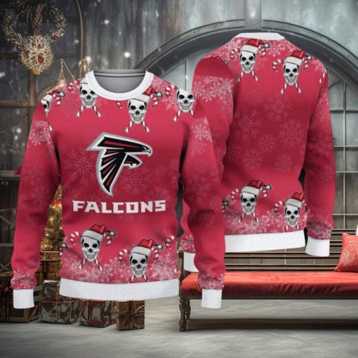 NFL Atlanta Falcons Christmas Skull Sport Christmas Ugly Sweater 3D