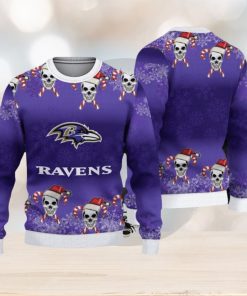 NFL Baltimore Ravens Christmas Skull Sport Christmas Ugly Sweater 3D