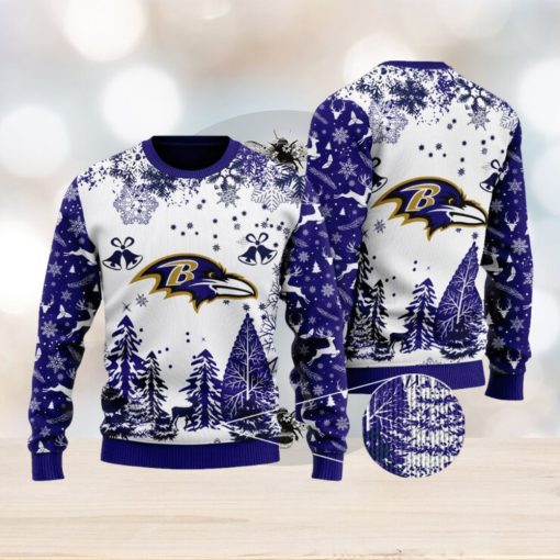 NFL Baltimore Ravens Special Christmas Ugly Sweater Design