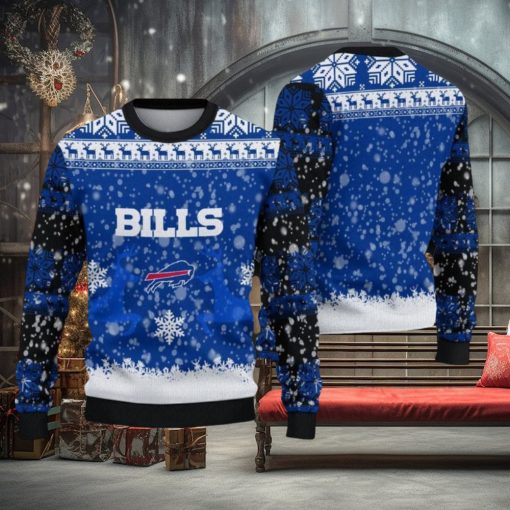 NFL Buffalo Bills Christmas Reindeer V2 Sport Christmas Ugly Sweater 3D