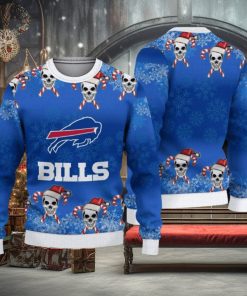 NFL Buffalo Bills Christmas Skull Limited Sport Christmas Ugly Sweater 3D