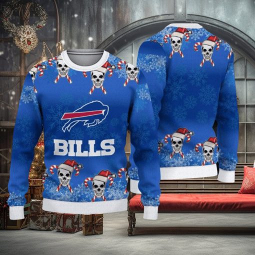 NFL Buffalo Bills Christmas Skull Limited Sport Christmas Ugly Sweater 3D