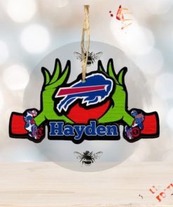 NFL Buffalo Bills Grinch Christmas Ornament Personalized Your Name 2023 Christmas Tree Decorations