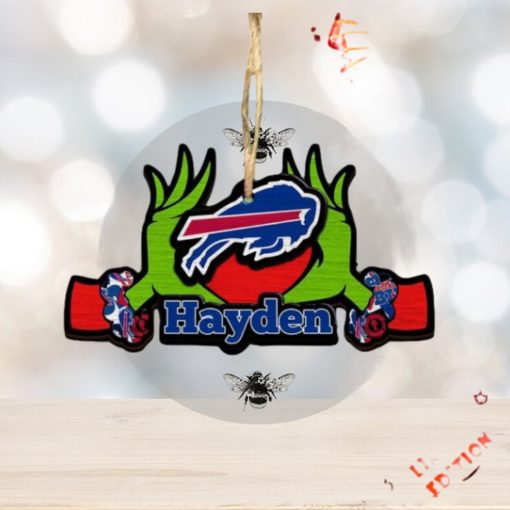 NFL Buffalo Bills Grinch Christmas Ornament Personalized Your Name 2023 Christmas Tree Decorations