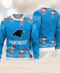 NFL Carolina Panthers Christmas Skull Sport Christmas Ugly Sweater 3D