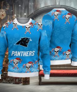 NFL Carolina Panthers Christmas Skull Sport Christmas Ugly Sweater 3D