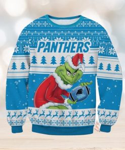 NFL Carolina Panthers Grinch Ugly Christmas Sweater Trending Sweater For 2023 Christmas Holidays