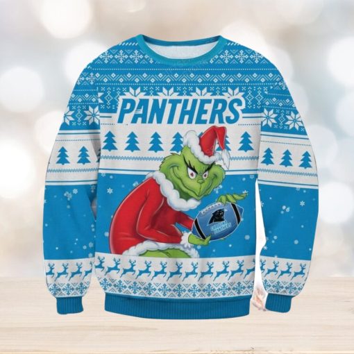 NFL Carolina Panthers Grinch Ugly Christmas Sweater Trending Sweater For 2023 Christmas Holidays