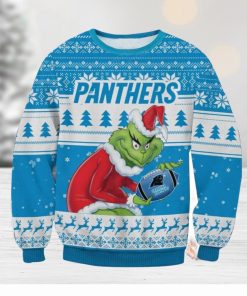 NFL Carolina Panthers Grinch Ugly Christmas Sweater Trending Sweater For 2023 Christmas Holidays