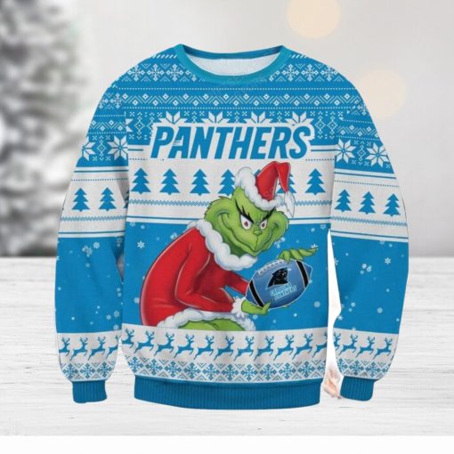 NFL Carolina Panthers Grinch Ugly Christmas Sweater Trending Sweater For 2023 Christmas Holidays