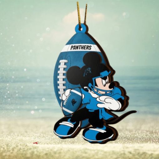 NFL Carolina Panthers Mickey Mouse Christmas Ornament 2023 Christmas Tree Decorations